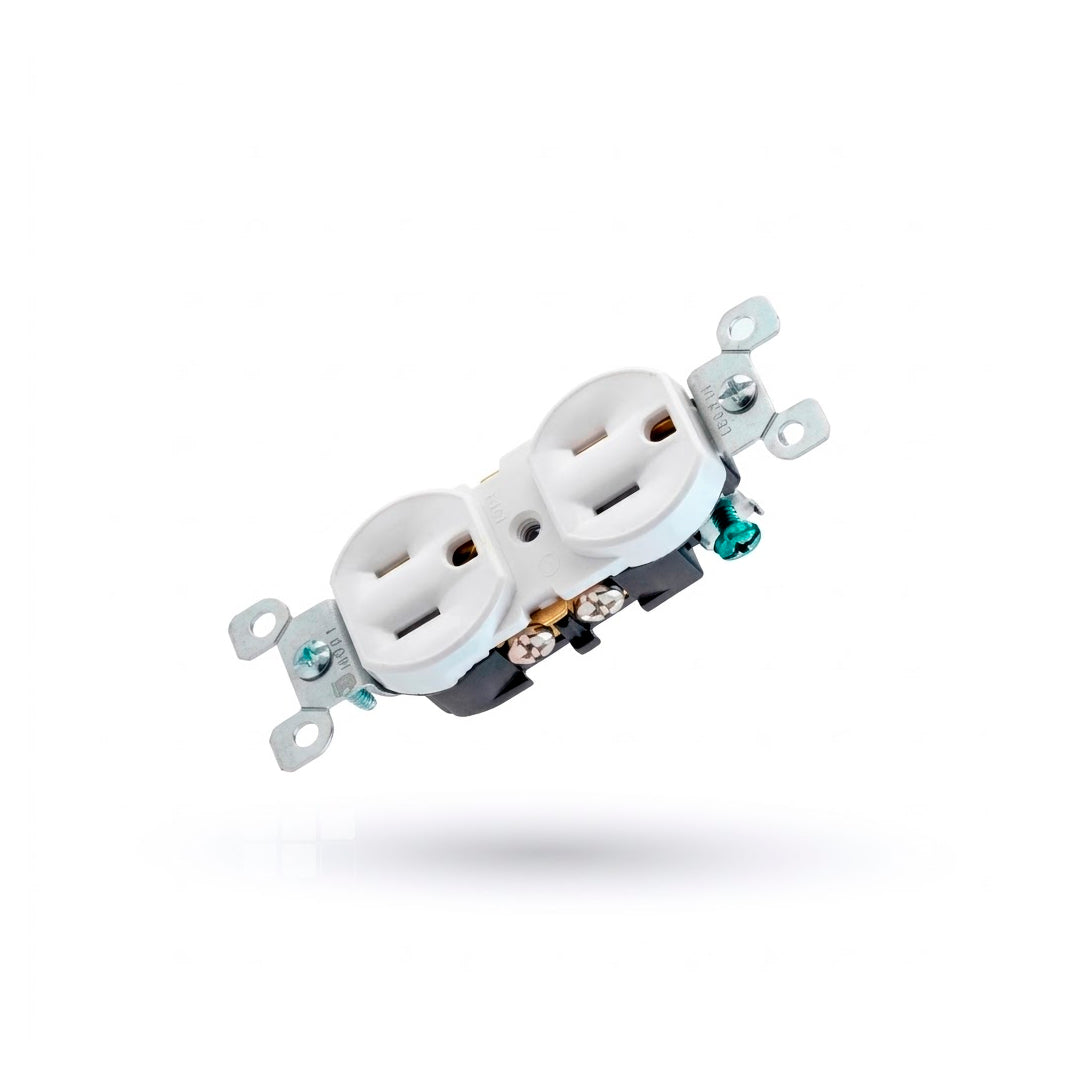 Toma doble interno leviton blanco