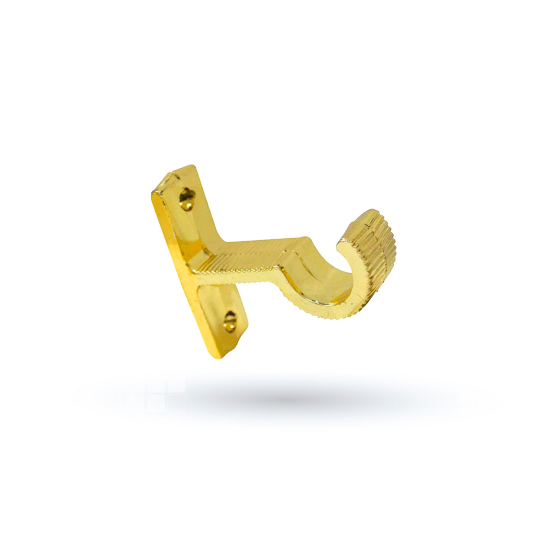 Accesorio cortinero soporte muro dorado de 3/4